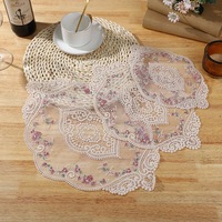 Napperons en dentelle française brodée, tables de chevet, nappes, décorations de meubles, coussins en maille vintage, accessoires photo