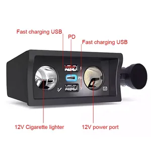 Estación de Carga para Auto Vtear, Divisor de Encendedor de Cigarrillos de 12V, Accesorios de Decoración Interior para VW Volkswagen C-TREK <span class=keywords><strong>2018</strong></span>-2024 - Product Image 1
