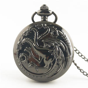 Único Vintage bronce Khaleesi Targaryen dragón colgante reloj de bolsillo collar con movimiento de cuarzo regalo de Navidad - Product Image 4