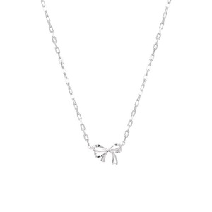 Collana con fiocco traforato in argento sterling s925, una catena dolce ed elegante per la clavicola, ideale per la figlia di una donna <span class=keywords><strong>chaebol</strong></span>. - Product Image 5