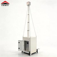 Torre CCTV Cúbica Compacta con Mástil de 6m, Cuerdas Antiviento y Cámaras Opcionales para Vigilancia