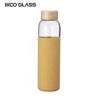 IKOO botol air kaca borosilikat 1000ml, grosir untuk jus dan air mendidih