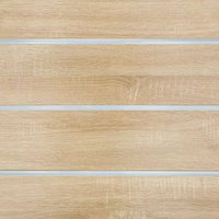 Placage de film de mélamine/PVC panneau de Slatwall MDF panneau de rainure panneau mural pour l'affichage
