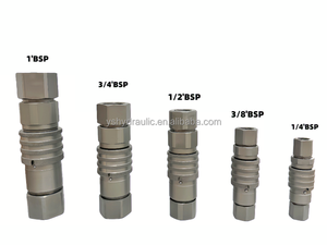 1/<strong>2</strong>'' NPT Carbon Steel Flat Face Hydraulic Quick <strong>Connect</strong> Coupling <strong>Set</strong> Fittings for Skid Steer Loader Dust Caps ISO12.5 - Product Image 5