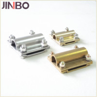 Conector de Tierra Redondo de Latón Estañado para Cable, Abrazadera para Cables de Cobre de 16mm², 25mm², 35mm², Protección contra Rayos