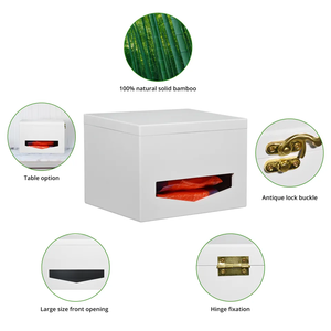 Bamboo Wall Mounted Trash Bag Organizer <b>for</b> Cabinet Kitchen Countertop Trash Bag Dispenser <b>for</b> <b>Plastic</b> Bags - Product Image 5