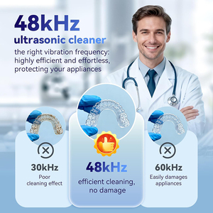 Máquina <span class=keywords><strong>de</strong></span> <span class=keywords><strong>Limpieza</strong></span> <span class=keywords><strong>de</strong></span> Dentaduras Postizas Inteligente para el Hogar, 200 ml, UV-C, 4 Modos, Limpiador Ultrasónico para Retenedores y Protectores Bucales - Product Image 4