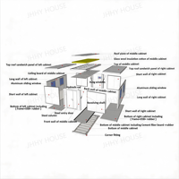 Villa préfabriquée de luxe à 3 chambres, double aile extensible, en conteneur maritime, avec panneaux sandwich, conception en kit, pour appartement, hôtel, salon