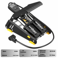 Pompe à air portable haute pression BAIMEI avec manomètre de précision, légère et durable pour valves Presta/Schrader de vélo