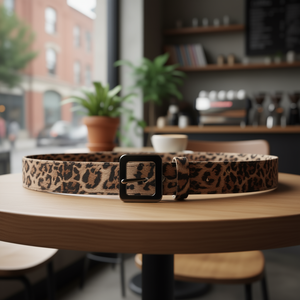Cinturón de Tela con Estampado de Leopardo Marca Z, Hebilla Cuadrada de 4 cm, Accesorio de Moda Casual para Mujer - Product Image 2