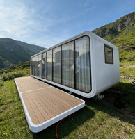 Maisonnette préfabriquée complète et populaire en forme de cabane Apple, en acier léger, portable, 20 pieds, 40 pieds, bureau modulaire, conteneur étanche