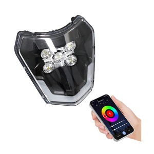 Faro Delantero LED RGB YHMOTO para KTM EXC EXCF 125 300 450, Control por Aplicación, 5 Ojos - Product Image 1