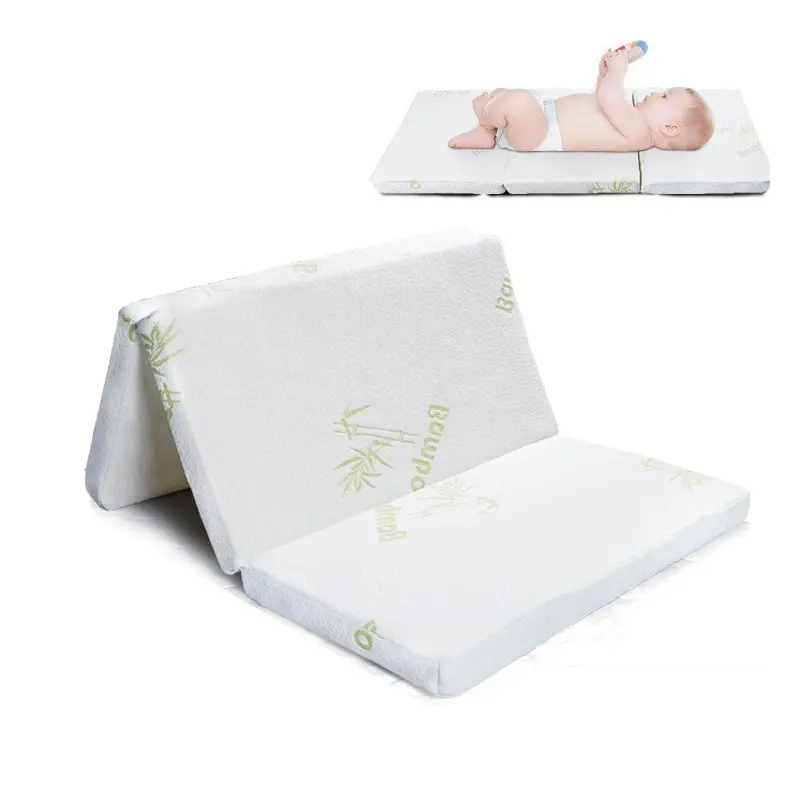 Matelas pour bébé en fibre de bambou portable pour la sieste tatami pour enfants éponge à rebond élevé matelas d'escalade pliable pour bébé