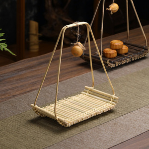 Bamboo Boat Shaped <b>Tray</b> Portable Serving Rack For Snacks <b>Tea</b> Ceremony Accessory Solid Color Natural Material - Product Image 4