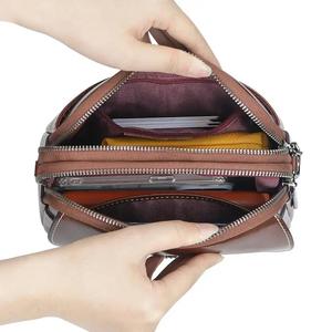 Sacs à bandoulière pour femmes en cuir véritable AndoBag, sacs à coque polyvalents multi-couches pratiques, porte-téléphone portable 3167 - Product Image 5
