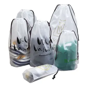 कस्टम बड़े प्लास्टिक Drawstring बैग कस्टम मुद्रित लोगो के साथ पीई प्लास्टिक पाले सेओढ़ लिया बैग थैली उपहार पैकेजिंग पाली बैग के लिए कपड़े