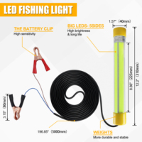 50W vert LED Submersible sous-marine pêche lumière Crappie Shad bateau nuit pêche Finder lampe goutte profonde lumière 5M câble