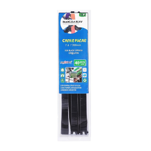 Cable Ties 7.6x350mm 20Pcs Black White Pack For <b>Electrical</b> <b>Wiring</b> Organization - Product Image 2