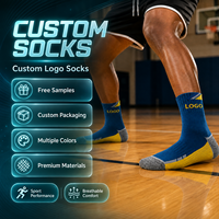 Chaussettes de sport en coton tricoté respirantes sur mesure OEM pour hommes, écologiques, mi-mollet, pour le basketball, la gym et la course à pied