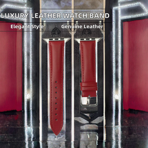 Correa de Reloj de Cuero Genuino de Vaca Italiana de Lujo para Relojes Serie 9, 8, 7, 6 y Modelos de 38mm/42mm - Product Image 2