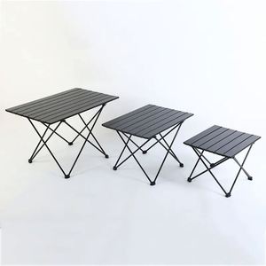 Table pliante carrée en métal robuste, professionnelle, haute pression, compacte, universelle, durable, légère, pour l'extérieur, blanche - Product Image 2