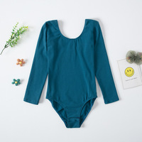 Justaucorps de danse pour filles à manches longues en coton et élasthanne, vêtements de danse, gymnastique, Turnpakje, costume d'entraînement pour enfants, vente en gros à bas prix