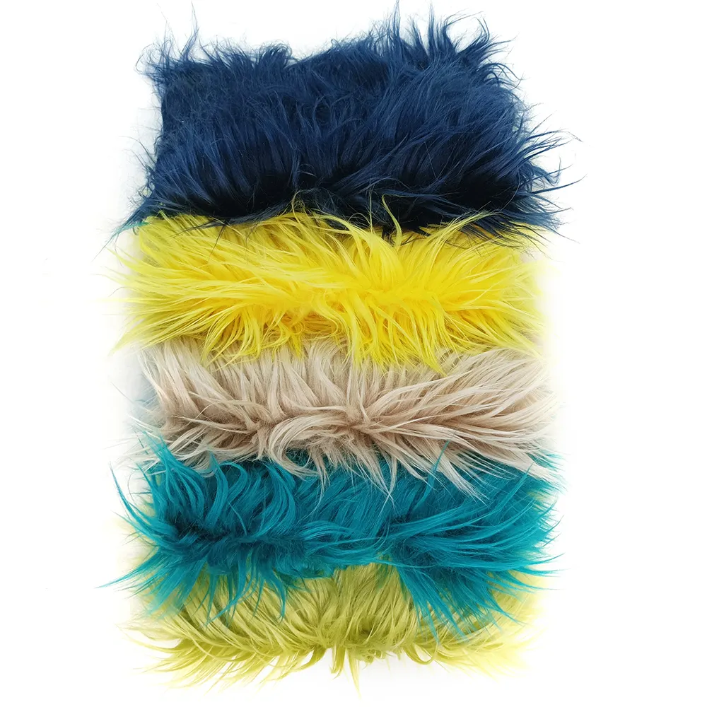 100% polyester Faux shaggy fur Suitable for making fabrics for plush toys and garments