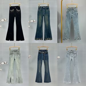 Pantalones Vaqueros de <span class=keywords><strong>Mujer</strong></span> de Cintura Alta con Diamantes, Lavados y Resistentes a la Decoloración, Venta Caliente al por Mayor a Bajo Precio - Product Image 3