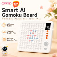 Beines Kids AI Smart Gomoku Board, Tablero de Plástico y Silicona Q1, 10 Juegos, 21 Modos, 3 Niveles de Dificultad, Batalla Individual/Doble, Juguete STEM, Regalo