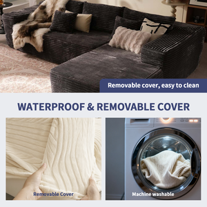 ओमोडीम कस्टम बोनलेस सोफे लक्जरी लिविंग रूम एल आकार फोम बिस्तर वैक्यूम पैकेज संपीड़ित स्पंज सेक्यूशनल सोफा मोक 100 - Product Image 5