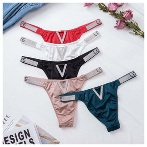 2023 ropa kim loại nội thất chuỗi thongs cho cô gái Spaghetti dây đai sexy G-string quần lót - Product Image 1