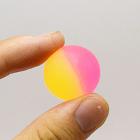 Ballon rebondissant en caoutchouc de haute qualité, 25/30 mm, coloré, brillant, solide, divers motifs, vente en gros 2023