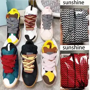 Kualitas Tinggi Kustom Dicetak Warna Reflektif Aglets Tali Elastis Datar Berlian Magnetik Tebal Cordones Sneakers AF1 Tali Sepatu