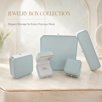 Boîte à bijoux en cuir PU avec garniture dorée de luxe, logo personnalisé, emballage octogonal pour bague, collier, bracelet