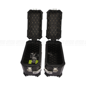 Valises en aluminium 28L 35L, étanches, universelles, noires, pour <span class=keywords><strong>Honda</strong></span> Cb500X CB400X NX400 NX500, boîtes latérales pour moto - Product Image 5