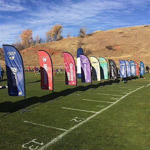 Kit Bendera Pantai Promosi Kustom, Bendera Feather Banner dengan Tiang Tanam, Bendera Teardrop untuk Dijual - Product Image 5