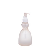 Flacon de lotion corporelle haut de gamme en PET de 300 ml, flacon de gel douche et de shampoing de forme unique, pompe rechargeable