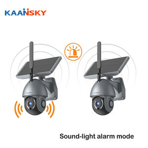 Kamera Jaringan Panel Surya, Kamera Keamanan Rumah Luar Nirkabel PTZ CCTV WIFI IP - Product Image 4