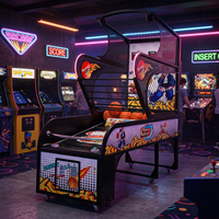 Machine de jeu de basket-ball d'arcade d'intérieur à monnayeur pour adultes, vente en gros