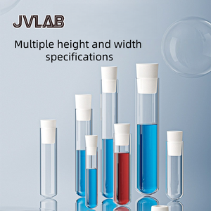 <span class=keywords><strong>Tube</strong></span> à essai en verre à bouche plate et fond <span class=keywords><strong>rond</strong></span>, en borosilicate de haute qualité, avec bouchon en silicone, fournitures et équipements de laboratoire chimique - Product Image 4