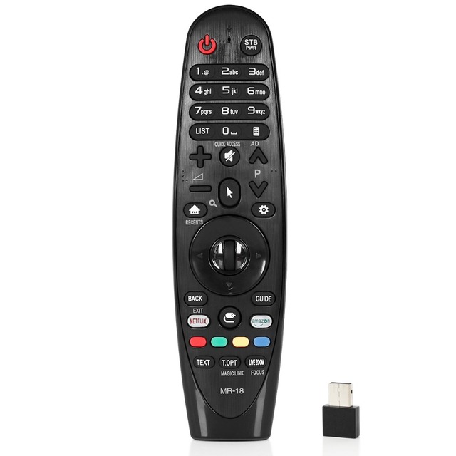 Magic Remote Control AM-HR650A AN-MR650A MR-18+ for 3D Smart TV with USB Receiver Rolling Code Infrared 10-16M Range