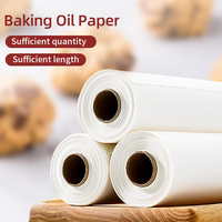 Rouleau de papier cuisson antiadhésif double face en silicone de qualité alimentaire, imprimé sur mesure avec logo du fabricant, résistant à la graisse, 45cm/30cm