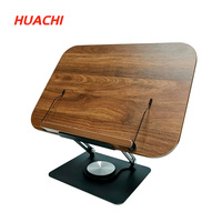 Support d'ordinateur portable de bureau en bois réglable, rotatif, pliable, fonctionnel, de type sur pied, pour une installation pratique des outils