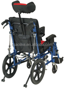 Fauteuil roulant pour paralysie cérébrale avec trois largeurs de siège et roues arrière en PU de 16 pouces avec frein à disque pour utilisation en réadaptation - Product Image 4