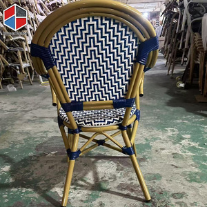 Chaise de terrasse <span class=keywords><strong>Paris</strong></span> bleu marine Chaise de terrasse en rotin bleu Chaise de terrasse extérieure - Product Image 3