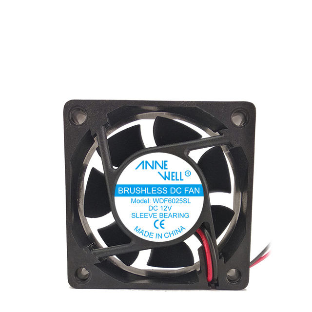 6025 Mini Cooling Fan 60x60x25mm 12V/24V/48V High Speed Brushless Fan for Industrial 3D Printers Converters High CFM Silent Fan