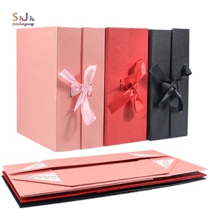 Custom Folding Paper Flat Pack Box Luxury Magnetic Gift Box with Magnet Closure Gift Paper Box