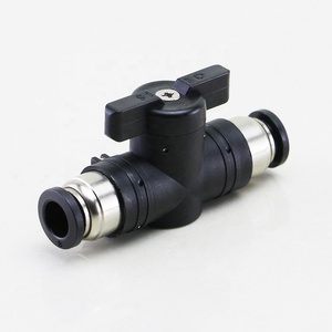 4 6 8 10 12 14 16 mm Van điều khiển bằng tay <span class=keywords><strong>2</strong></span> cách thẳng một cảm ứng không khí phù hợp khí nén trên công tắc tắt van bi bằng tay - Product Image 2