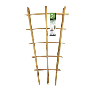 Treillis en bambou naturel pour plantes grimpantes - Support miniature de 60 cm pour plantes en <span class=keywords><strong>pot</strong></span>, vigne, lierre et fleurs - Product Image 1