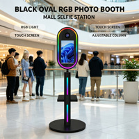 Machine à photos instantanées HOYIS avec miroir numérique, écran tactile 15,6 pouces, cadre métallique, Wi-Fi, Bluetooth, caméra, impression en libre-service